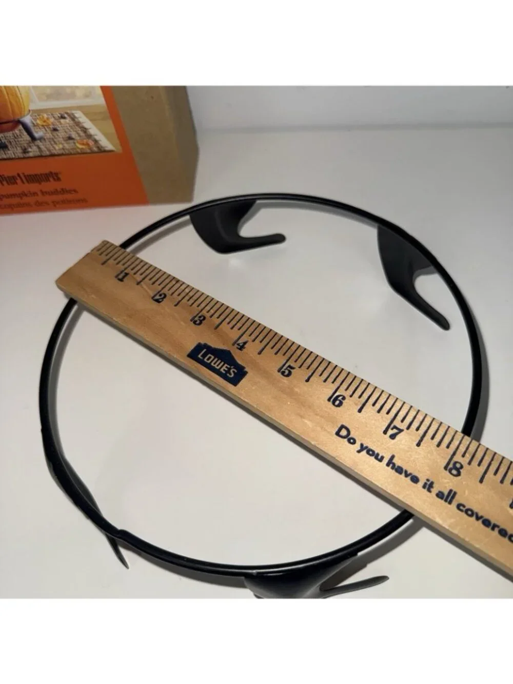Pier 1 Imports Pumpkin Buddies Black Cat Metal Halloween Jack O'Lantern Stand